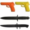 3PC Practice Training Pistol Gun Polypropylene Dummy Rubber Glock & Knife Combo -BLADE ADDICT Sales blade addict self defense 3pc practice training pistol gun polypropylene dummy rubber glock knife combo 36656010002646