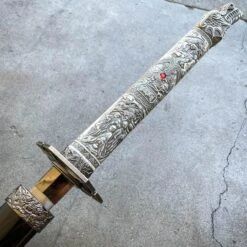 39" White Dragon SAMURAI NINJA Bushido KATANA Japanese Sword Steel Blade Tsuba -BLADE ADDICT Sales blade addict sword 39 white dragon samurai ninja bushido katana japanese sword steel blade tsuba 30225141072071