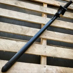 Japanese Samurai Sword KATANA Carbon Steel Blade BLACK Dragon W Throwing Knives -BLADE ADDICT Sales blade addict sword japanese samurai sword katana carbon steel blade black dragon w throwing knives 24411752726727