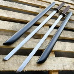 Japanese Samurai Twin Katana Blades Set Steel Swords TSuba Dual W/ Backstrap NEW