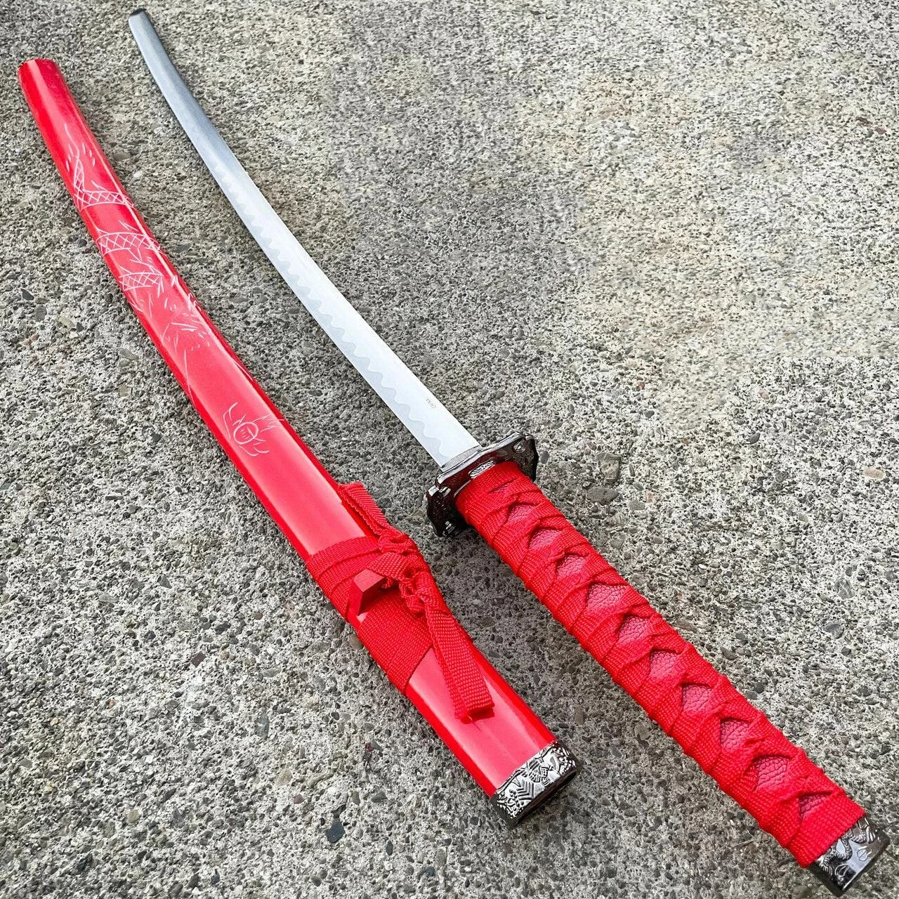 Red Dragon Samurai Katana Sword 3 Red Dragon Samurai Katana Sword