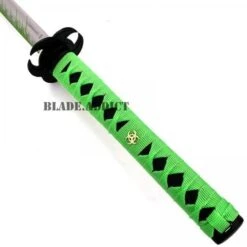 ZOMBIE HUNTER GREEN Katana NINJA SAMURAI Sword BIOHAZARD TSUBA Carbon Steel -BLADE ADDICT Sales blade addict sword zombie hunter green katana ninja samurai sword biohazard tsuba carbon steel 31326578016455