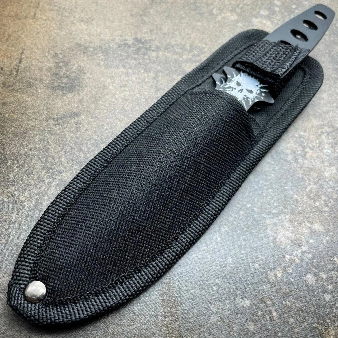 3PC 7.5" Ninja Fixed Blade Tactical Skull Head Naruto Kunai Throwing Knife Set 7 3PC 7.5" Ninja Fixed Blade Tactical Skull Head Naruto Kunai Throwing Knife Set - Image 5