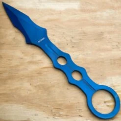 9" Ninja Tactical Fixed Blade Naruto Kunai Karambit Throwing Neck Knife Blue -BLADE ADDICT Sales blade addict throwing knives 9 ninja tactical fixed blade naruto kunai karambit throwing neck knife blue 28561846894791