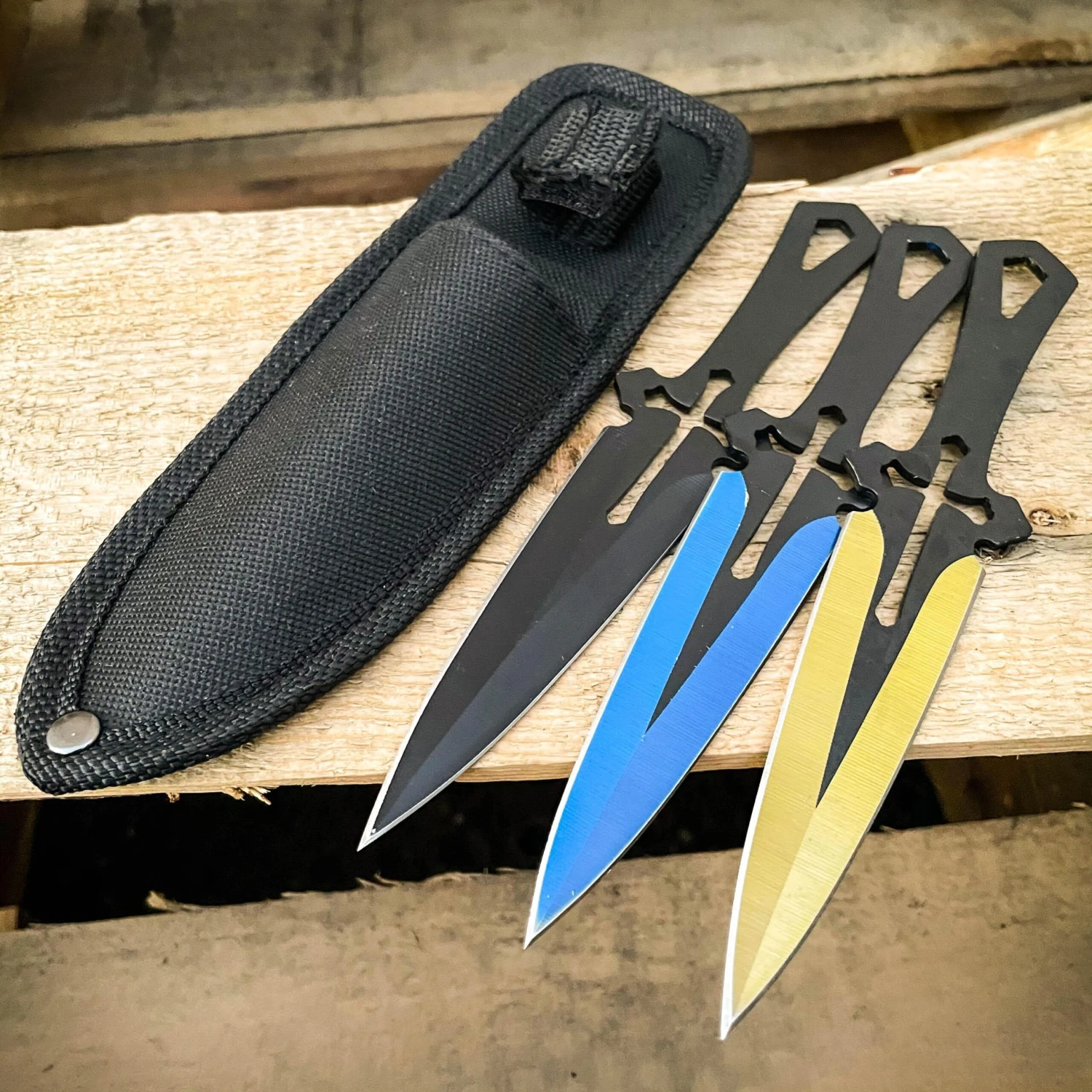 3 PC 6.5" Tactical Ninja Hunting Combat Naruto Kunai Throwing Knife + Sheath 6 3 PC 6.5" Tactical Ninja Hunting Combat Naruto Kunai Throwing Knife + Sheath - Image 4