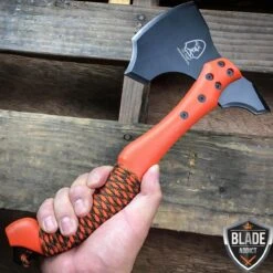 12" Orange SURVIVAL TOMAHAWK TACTICAL THROWING AXE W SHEATH