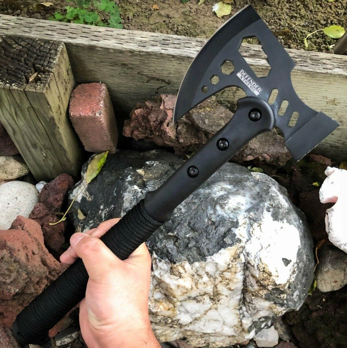 17" CAMPING TOMAHAWK THROWING AXE BATTLE Hatchet Hunting Knife 6 17" CAMPING TOMAHAWK THROWING AXE BATTLE Hatchet Hunting Knife - Image 4