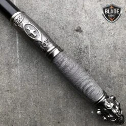 25" Medieval Fantasy Death Skull Skeleton Chaser Gothic Battle Axe -BLADE ADDICT Sales bladeaddictknives axes 25 medieval fantasy death skull skeleton chaser gothic battle axe 3904583303256