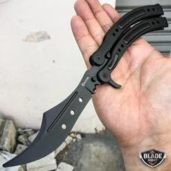 CSGO Butterfly Balisong Trainer Tactical Knife + Case Tool (PHASE 2) 23 CSGO Butterfly Balisong Trainer Tactical Knife + Case Tool (PHASE 2) -BLADE ADDICT Sales bladeaddictknives black csgo butterfly balisong trainer tactical knife case tool phase 2 3849560064088
