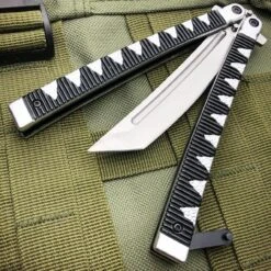 9.5" Samurai Japanese Style Tanto Blade Balisong Butterfly Knife 15 9.5" Samurai Japanese Style Tanto Blade Balisong Butterfly Knife -BLADE ADDICT Sales bladeaddictknives butterfly knife 9 5 samurai japanese style tanto blade balisong butterfly knife 15249593729112