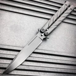 Vortex Balisong Butterfly Knife -BLADE ADDICT Sales bladeaddictknives butterfly knife black clip point vortex balisong butterfly knife 15249575870552