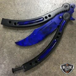 CSGO BLUE SAPPHIRE Butterfly Balisong Practice Knife Combat Trainer 9 CSGO BLUE SAPPHIRE Butterfly Balisong Practice Knife Combat Trainer -BLADE ADDICT Sales bladeaddictknives butterfly knife csgo blue sapphire butterfly balisong practice knife combat trainer 1668118282267