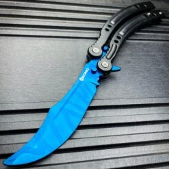 CSGO Butterfly Balisong Trainer - Blue Slaughter