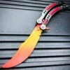 CSGO Butterfly Balisong Trainer - Fade -BLADE ADDICT Sales bladeaddictknives butterfly knife csgo butterfly balisong trainer fade 36930296807638