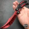 CSGO Butterfly Balisong Trainer - Red Slaughter -BLADE ADDICT Sales bladeaddictknives butterfly knife csgo butterfly balisong trainer red slaughter 314653376539