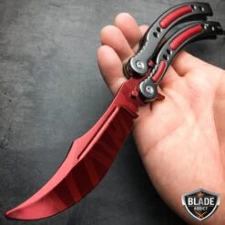 New Arrival -BLADE ADDICT Sales bladeaddictknives butterfly knife csgo butterfly balisong trainer red slaughter upgrade 314702823451
