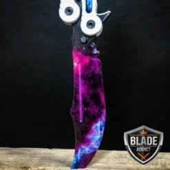 CSGO Butterfly Trainer Balisong Knife - White Galaxy 11 CSGO Butterfly Trainer Balisong Knife - White Galaxy -BLADE ADDICT Sales bladeaddictknives butterfly knife csgo butterfly trainer balisong knife white galaxy 313726140443