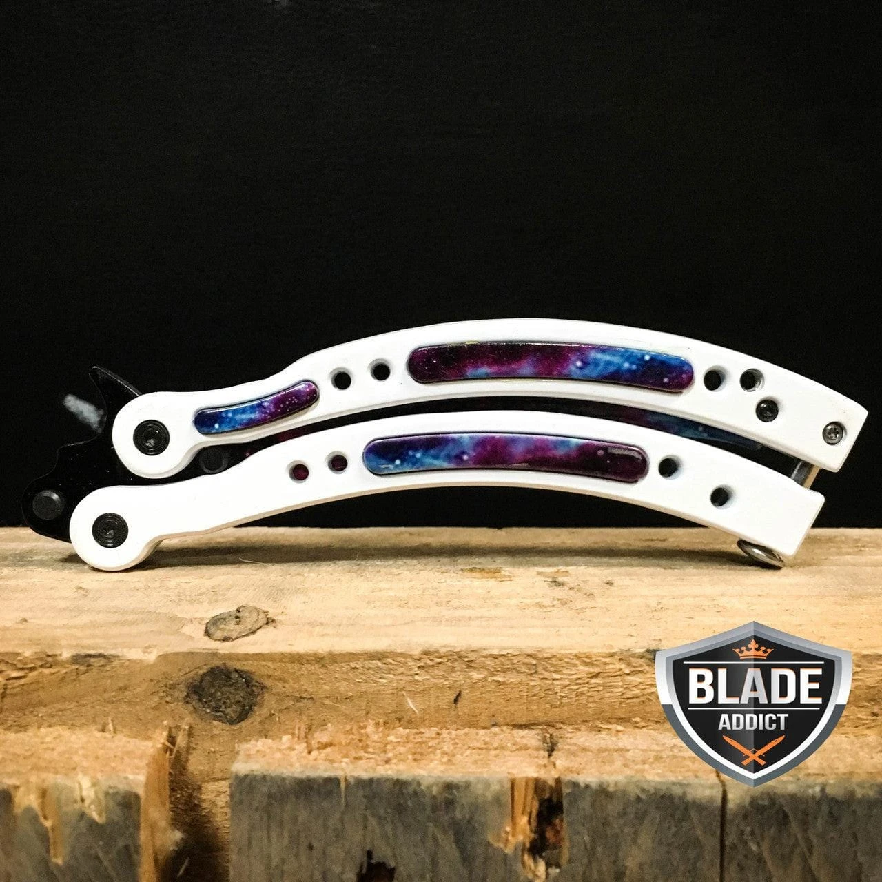 CSGO Butterfly Trainer Balisong Knife - White Galaxy 6 CSGO Butterfly Trainer Balisong Knife - White Galaxy - Image 4