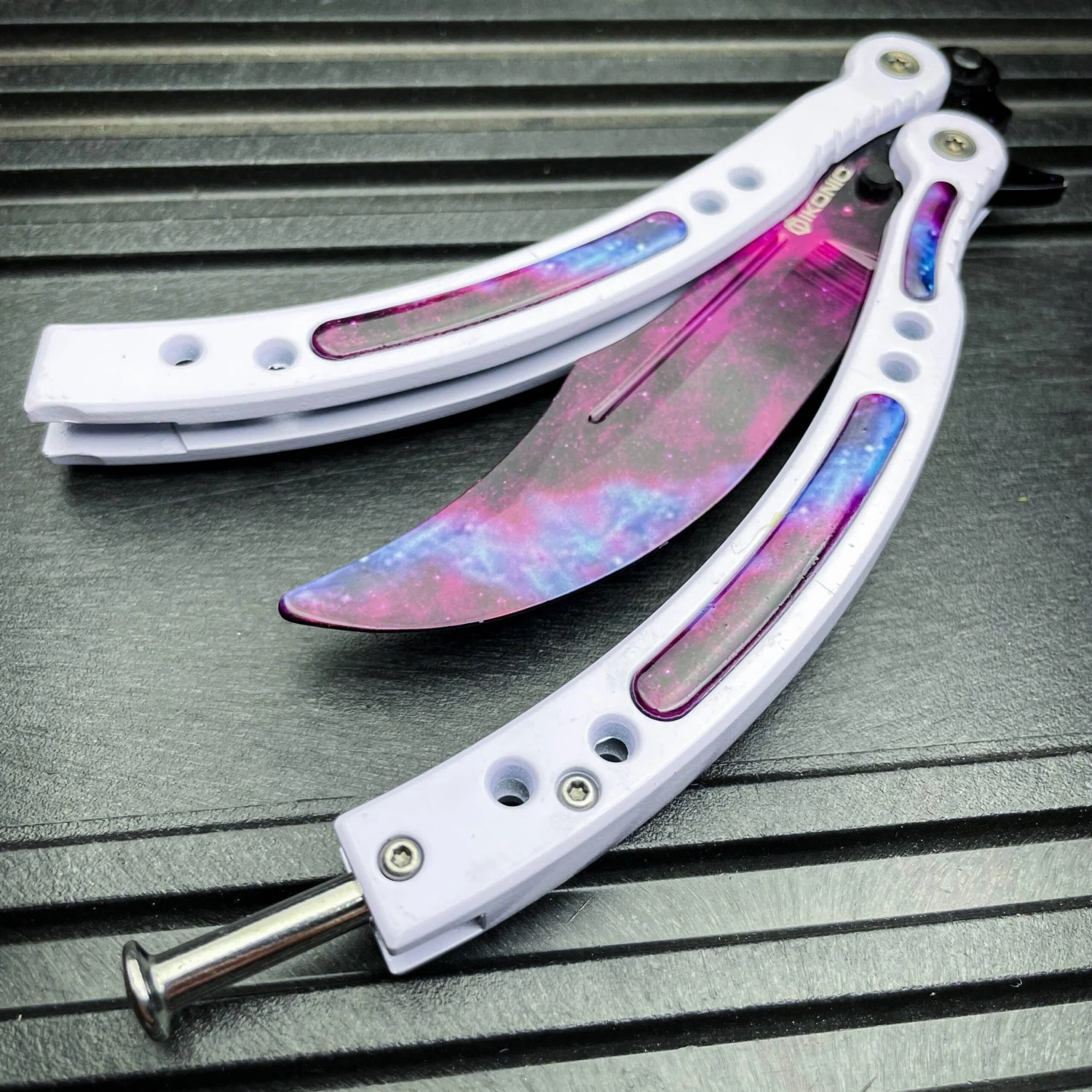 CSGO Butterfly Trainer Balisong Knife - White Galaxy 9 CSGO Butterfly Trainer Balisong Knife - White Galaxy - Image 7