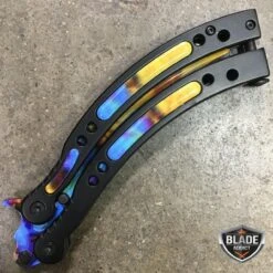 CSGO CASE HARDENED Balisong Practice Butterfly Knife Tactical Trainer -BLADE ADDICT Sales bladeaddictknives butterfly knife csgo case hardened balisong practice butterfly knife tactical trainer 1668131127323