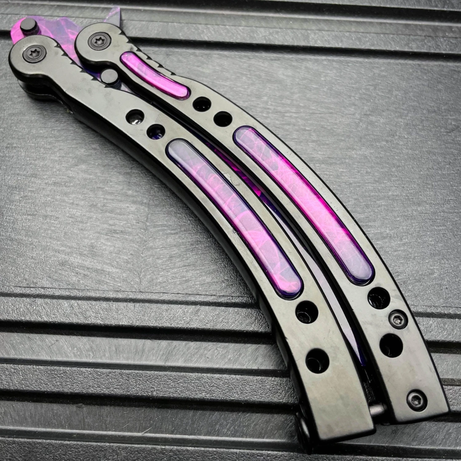 CSGO DOPPLER Practice Knife Balisong Butterfly Tactical Combat Trainer 6 CSGO DOPPLER Practice Knife Balisong Butterfly Tactical Combat Trainer - Image 4