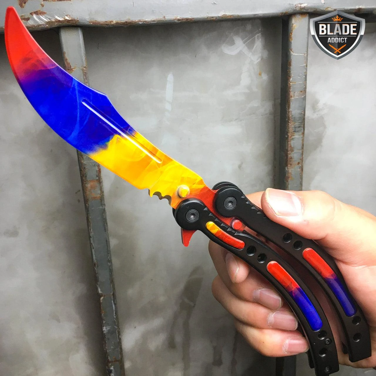 CSGO MARBLE FADE Practice Knife Quality Balisong Combat Trainer 3 CSGO MARBLE FADE Practice Knife Quality Balisong Combat Trainer
