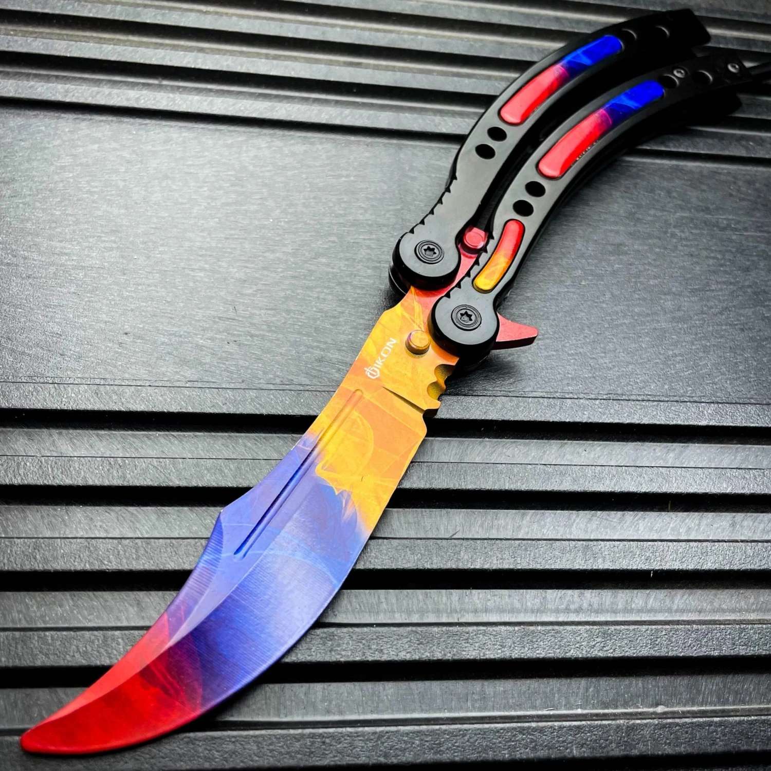 CSGO MARBLE FADE Practice Knife Quality Balisong Combat Trainer 4 CSGO MARBLE FADE Practice Knife Quality Balisong Combat Trainer - Image 2