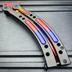 CSGO MARBLE FADE Practice Knife Quality Balisong Combat Trainer 13 CSGO MARBLE FADE Practice Knife Quality Balisong Combat Trainer -BLADE ADDICT Sales bladeaddictknives butterfly knife csgo marble fade practice knife quality balisong combat trainer 36930356150486