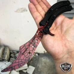 CSGO Butterfly Balisong Trainer Tactical Knife + Case Tool (PHASE 2) 25 CSGO Butterfly Balisong Trainer Tactical Knife + Case Tool (PHASE 2) -BLADE ADDICT Sales bladeaddictknives crimson web csgo butterfly balisong trainer tactical knife case tool phase 2 3849560391768