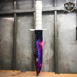 2PC CS GO Tactical Fixed Blade Hunting Bayonet Bowie White GALAXY + FLIP Knife 10 2PC CS GO Tactical Fixed Blade Hunting Bayonet Bowie White GALAXY + FLIP Knife -BLADE ADDICT Sales bladeaddictknives csgo 2pc cs go tactical fixed blade hunting bayonet bowie white galaxy flip knife 1668435181595
