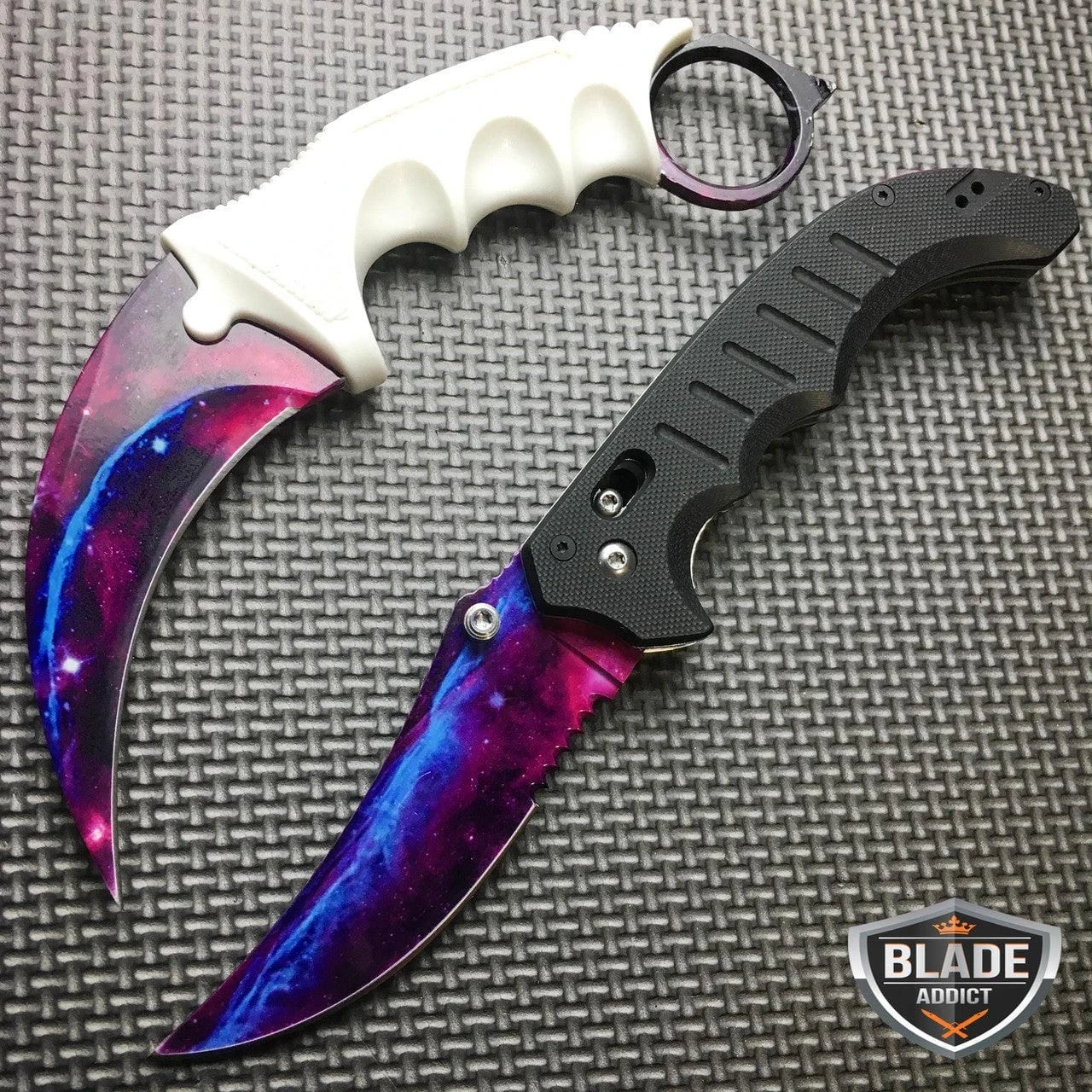 2PC CSGO FOLDING Open POCKET KNIFE White Galaxy Blade 3 2PC CSGO FOLDING Open POCKET KNIFE White Galaxy Blade