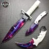 3 PC CSGO WhiteGalaxy Gut Hook Fixed Blade Bayonet Knife Karambit SET -BLADE ADDICT Sales bladeaddictknives csgo 3 pc csgo white galaxy gut hook fixed blade bayonet knife karambit set 1668440719387