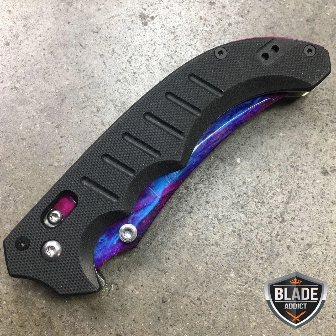 4 PC CSGO Black Galaxy Gut Hook Fixed Blade Bayonet FLIP Knife Karambit NEW 8 4 PC CSGO Black Galaxy Gut Hook Fixed Blade Bayonet FLIP Knife Karambit NEW - Image 6