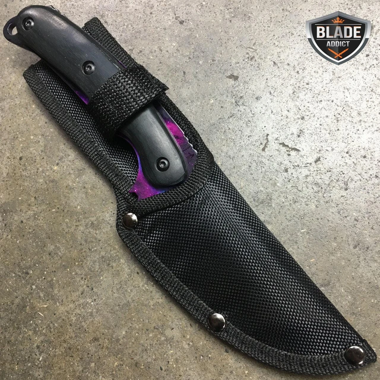 5 PC Black Galaxy Fixed Blade Hunting Knife Guthook Balisong Butterfly Bayonet Karambit Flipper Collection 9 5 PC Black Galaxy Fixed Blade Hunting Knife Guthook Balisong Butterfly Bayonet Karambit Flipper Collection - Image 7