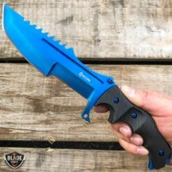 11" CSGO Tactical Hunting Fixed Blade Survival Bowie Tracker Knife NEW -BLADE ADDICT Sales bladeaddictknives csgo blue 11 csgo tactical hunting fixed blade survival bowie tracker knife new 6662118637656