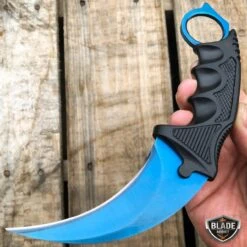7.5" CSGO Karambit Combat Knife Fixed Blade Hawkbill Neck Doppler NEW -BLADE ADDICT Sales bladeaddictknives csgo blue fade 7 5 csgo karambit combat knife fixed blade hawkbill neck doppler new 6662130171992