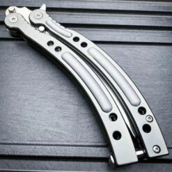 CSGO Chrome Butterfly Silver BALISONG Trainer Knife Upgraded 12 CSGO Chrome Butterfly Silver BALISONG Trainer Knife Upgraded -BLADE ADDICT Sales bladeaddictknives csgo csgo chrome butterfly silver balisong trainer knife upgraded 36930340978902