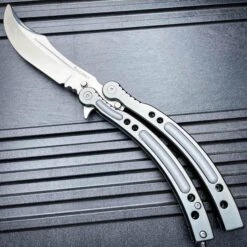CSGO Chrome Butterfly Silver BALISONG Trainer Knife Upgraded 10 CSGO Chrome Butterfly Silver BALISONG Trainer Knife Upgraded -BLADE ADDICT Sales bladeaddictknives csgo csgo chrome butterfly silver balisong trainer knife upgraded 36930341109974