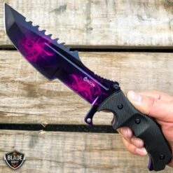 11" CSGO Tactical Hunting Fixed Blade Survival Bowie Tracker Knife NEW -BLADE ADDICT Sales bladeaddictknives csgo doppler 11 csgo tactical hunting fixed blade survival bowie tracker knife new 6662120046680