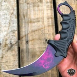 7.5" CSGO Karambit Combat Knife Fixed Blade Hawkbill Neck Doppler NEW -BLADE ADDICT Sales bladeaddictknives csgo doppler 7 5 csgo karambit combat knife fixed blade hawkbill neck doppler new 6662129713240