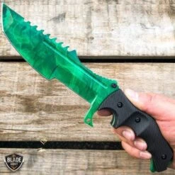 11" CSGO Tactical Hunting Fixed Blade Survival Bowie Tracker Knife NEW -BLADE ADDICT Sales bladeaddictknives csgo green gamma 11 csgo tactical hunting fixed blade survival bowie tracker knife new 6662119686232