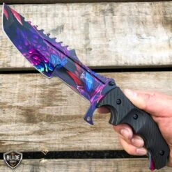 11" CSGO Tactical Hunting Fixed Blade Survival Bowie Tracker Knife NEW -BLADE ADDICT Sales bladeaddictknives csgo hyperbeast 11 csgo tactical hunting fixed blade survival bowie tracker knife new 6662119882840
