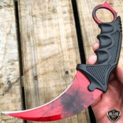 7.5" CSGO Karambit Combat Knife Fixed Blade Hawkbill Neck Doppler NEW -BLADE ADDICT Sales bladeaddictknives csgo red ruby 7 5 csgo karambit combat knife fixed blade hawkbill neck doppler new 6662129254488