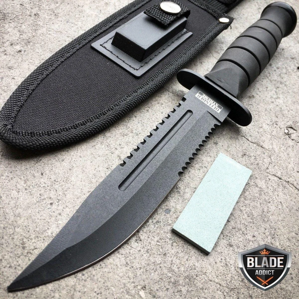 10.5" Survival Fixed Blade Knife W/ Sheath 3 10.5" Survival Fixed Blade Knife W/ Sheath