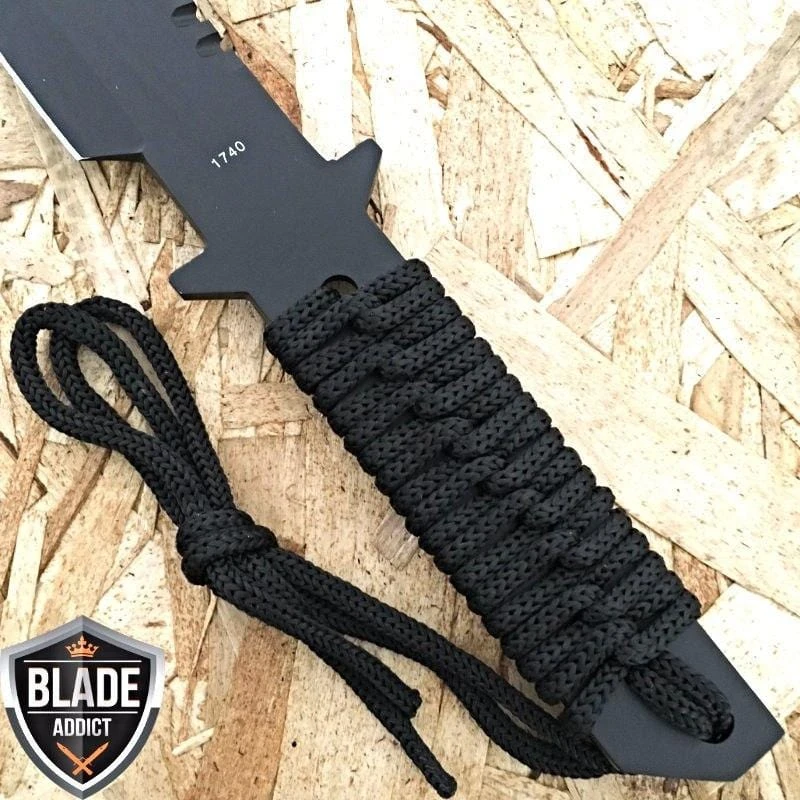 11" Survival FIXED BLADE Knife W/ Fire Starter Bowie 4 11" Survival FIXED BLADE Knife W/ Fire Starter Bowie - Image 2
