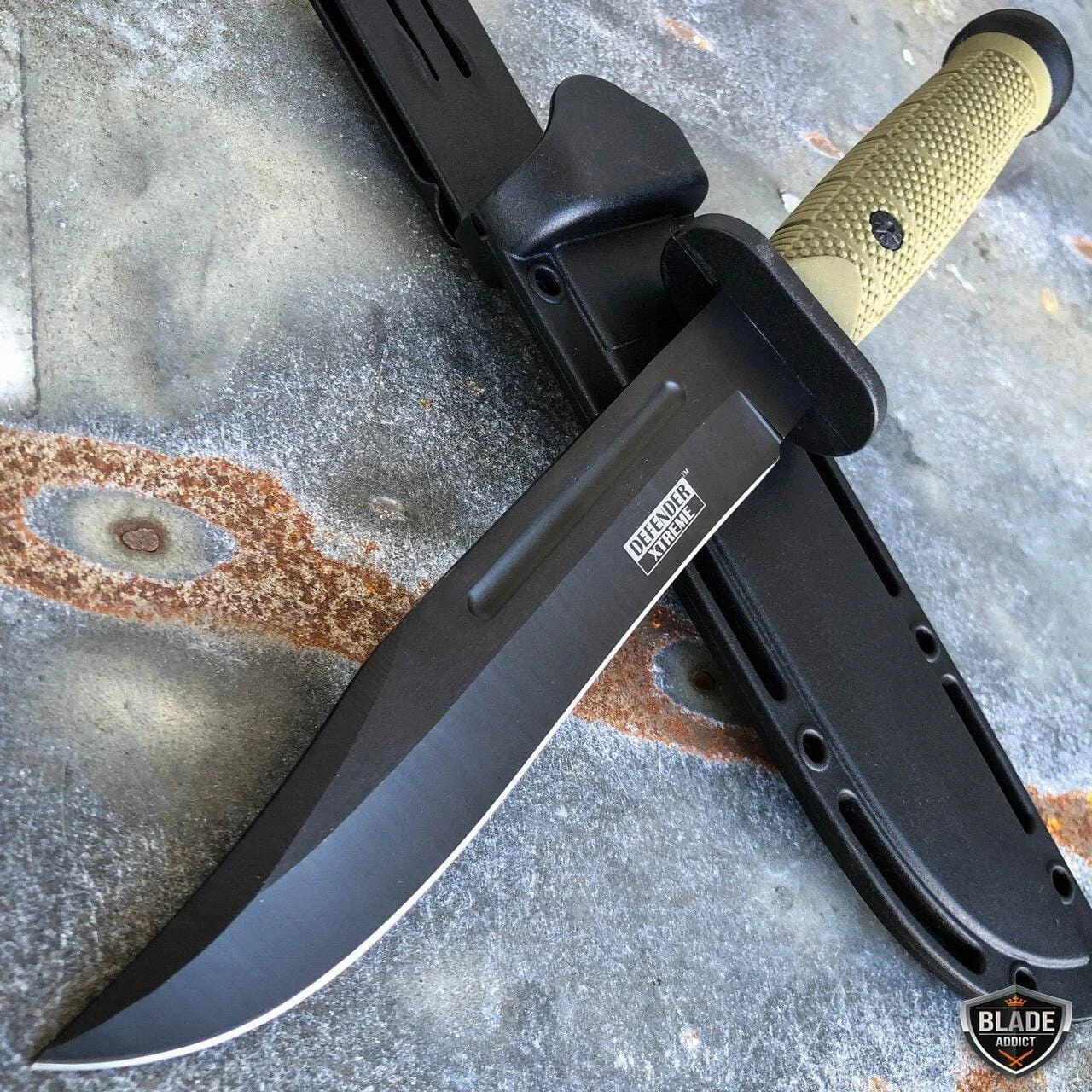 12" Military Combat Hunting Fixed Blade Survival Rambo Bowie Knife 5 12" Military Combat Hunting Fixed Blade Survival Rambo Bowie Knife - Image 3