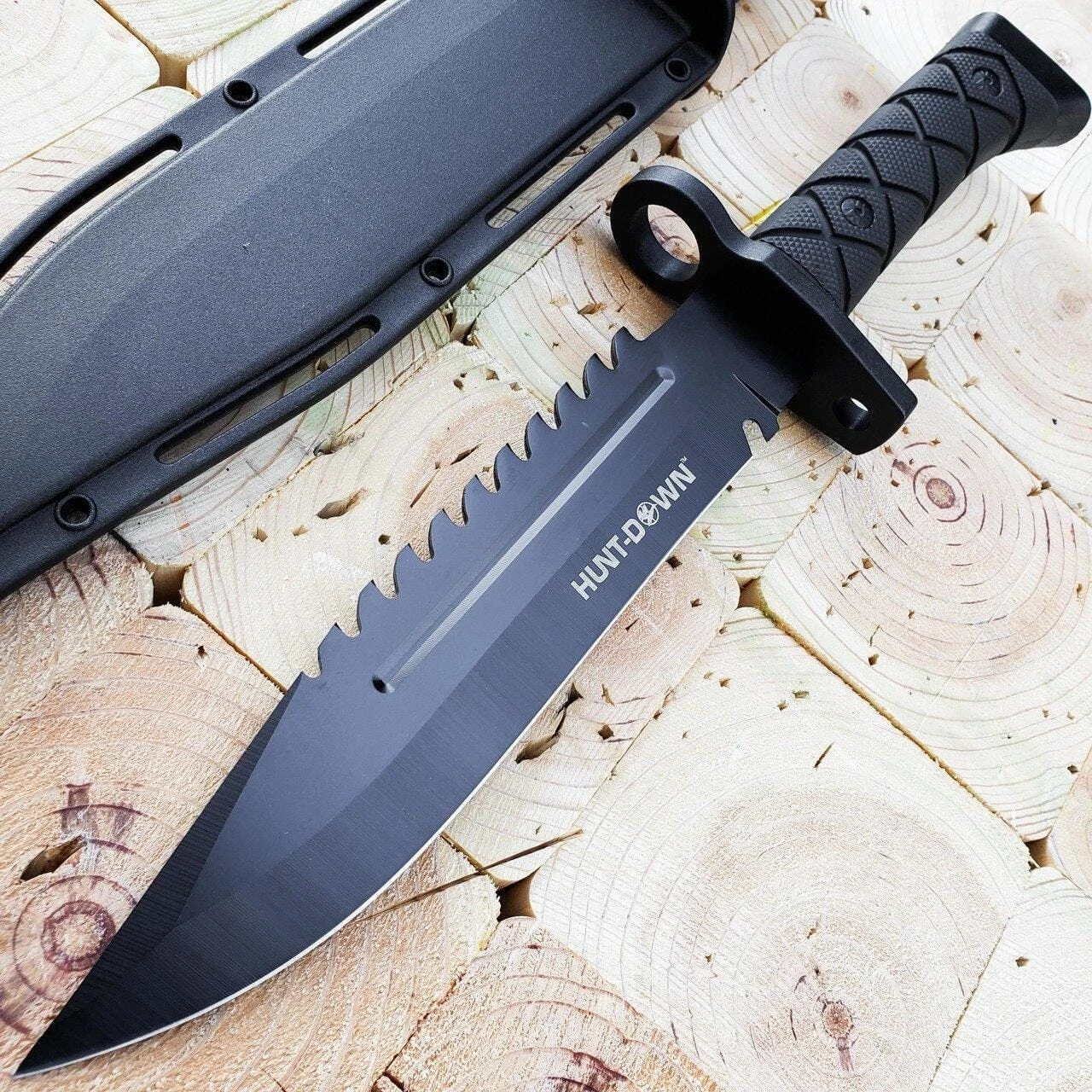 13.5" Military Combat Bayonet Fixed Blade Survival Rambo Bowie Knife 7 13.5" Military Combat Bayonet Fixed Blade Survival Rambo Bowie Knife - Image 5