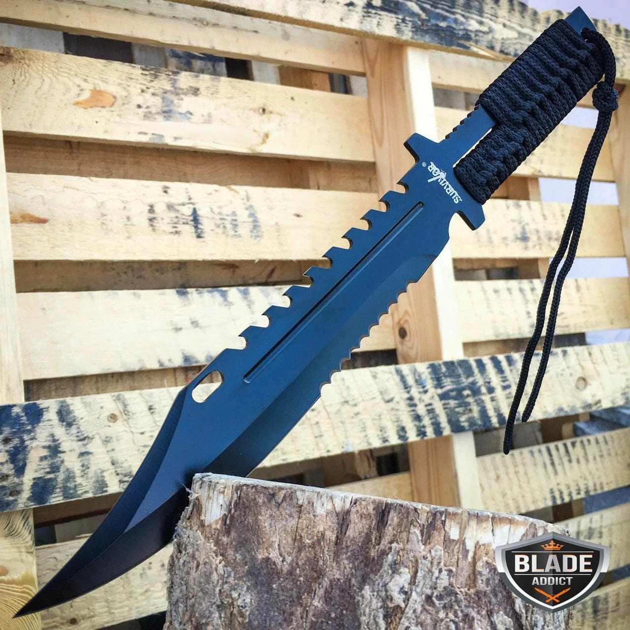 13" TACTICAL SURVIVAL Rambo Full Tang FIXED BLADE KNIFE Hunting W/ SHEATH 3 13" TACTICAL SURVIVAL Rambo Full Tang FIXED BLADE KNIFE Hunting W/ SHEATH