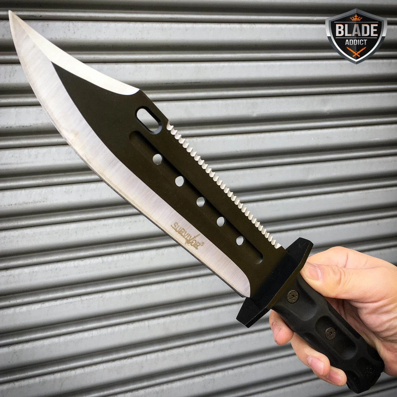 14" TACTICAL SURVIVAL Rambo Full Tang FIXED BLADE KNIFE Hunting 3 14" TACTICAL SURVIVAL Rambo Full Tang FIXED BLADE KNIFE Hunting