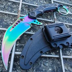 9.5" CSGO Full Tang Talon Fixed Blade Hunting Survival Karambit Knife -BLADE ADDICT Sales bladeaddictknives fixed blade 9 5 csgo full tang talon fixed blade hunting survival karambit knife 15249633738840
